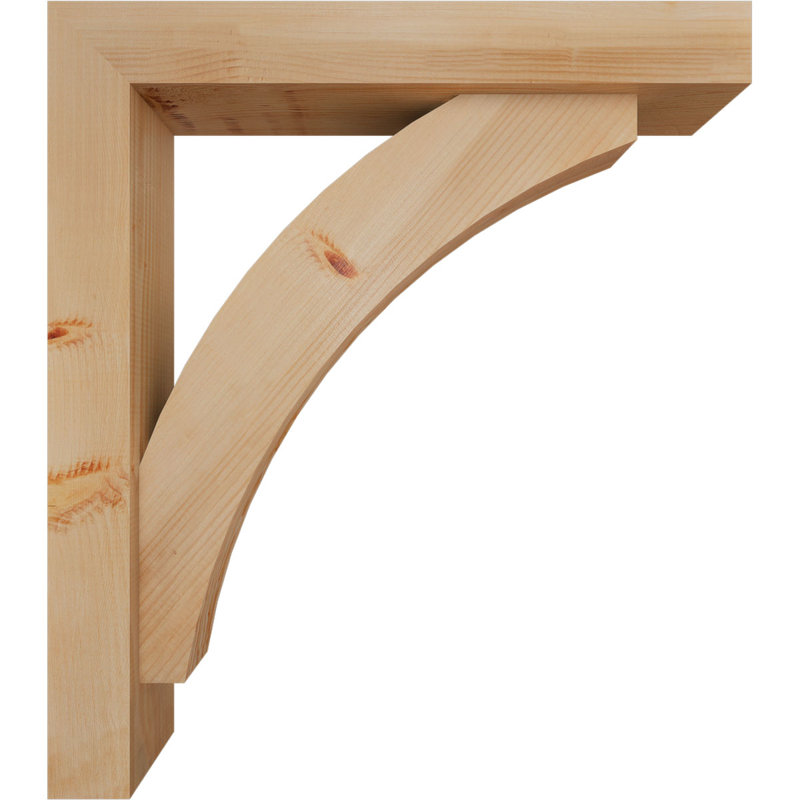 Thorton Block Bracket with Offset Brace, 34 x 30, 5 1/2"W Douglas Fir (Smooth)