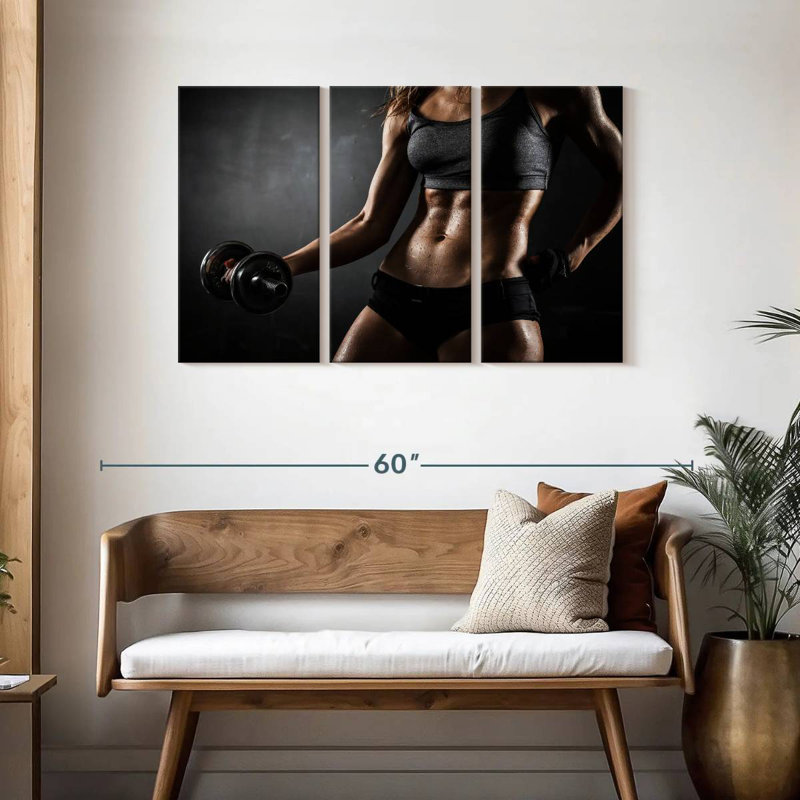 Sireci Weightlifting Lady, 28" H x 45" W