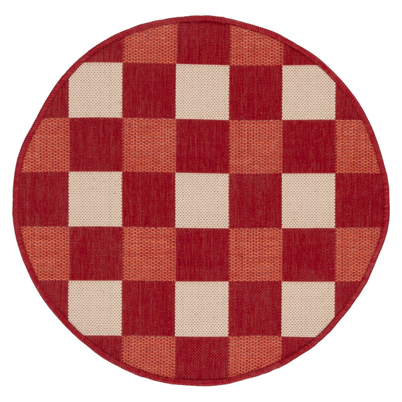 Tapis intérieur / extérieur Courtyard 6443, Rond 2 pi 7 po