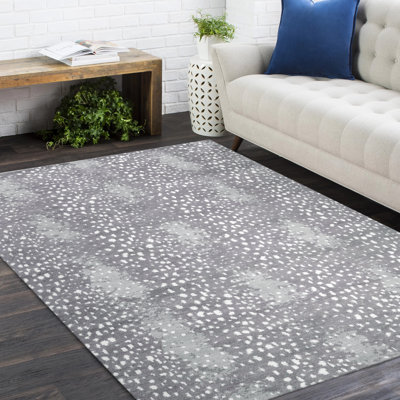 Matterson Animal Print Hand-Knotted Wool/Cotton Area Rug