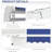 Dark Blue Retractable Yard Awning 13' X 8'. & Water-. Aluminum Frame With Easily Operated Manual Crank Setup. Heat Reducing. Fits Various Surfaces. Deck, Patio, Balcony Patio Awnings Protected,