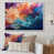 Toile naturelle avec cadre flottant