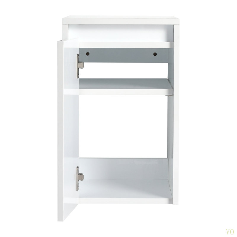 Meuble-lavabo de 60 po avec lavabo en résine, portes à fermeture douce et armoire à 1 côté, montage flottant, contreplaqué (emballage KD) - 24 po x 2 + 12 po