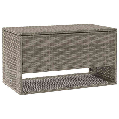 Vidaxl Cushion Box PE Rattan, Powder-Coated Steel, Polyester