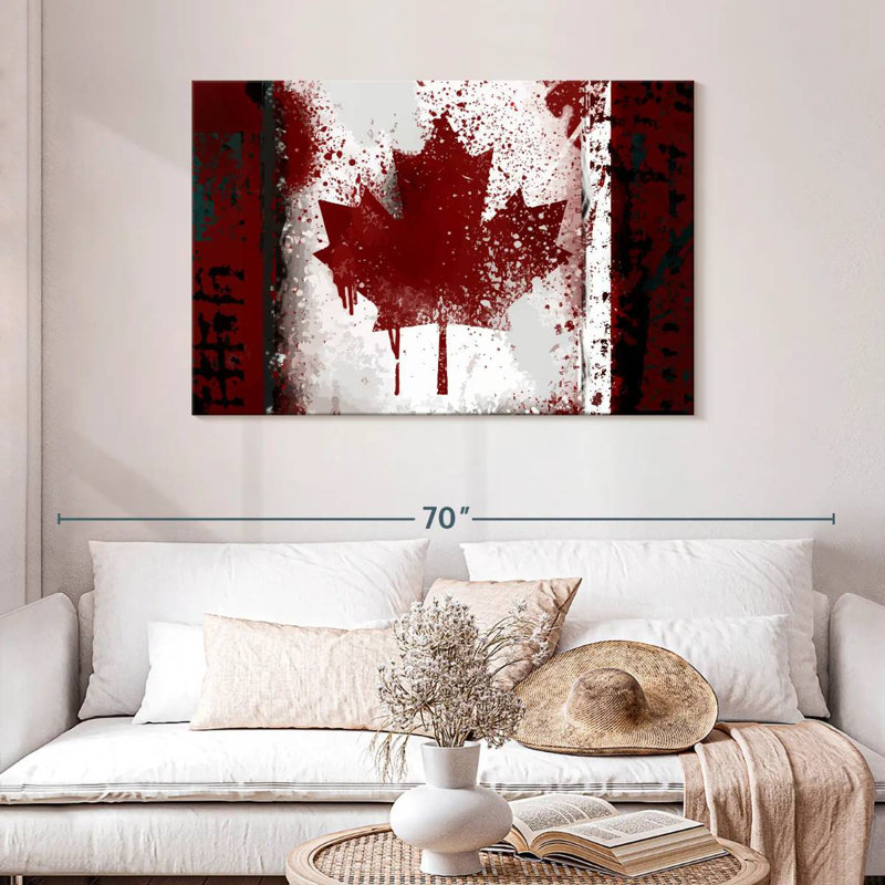 Drapeau du Canada rustique, H 30 po x l 45 po