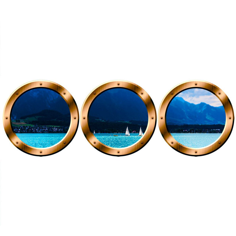 Landscape & Nature Wall Decal, 20" H x 20" W x 0.01" D, Gold