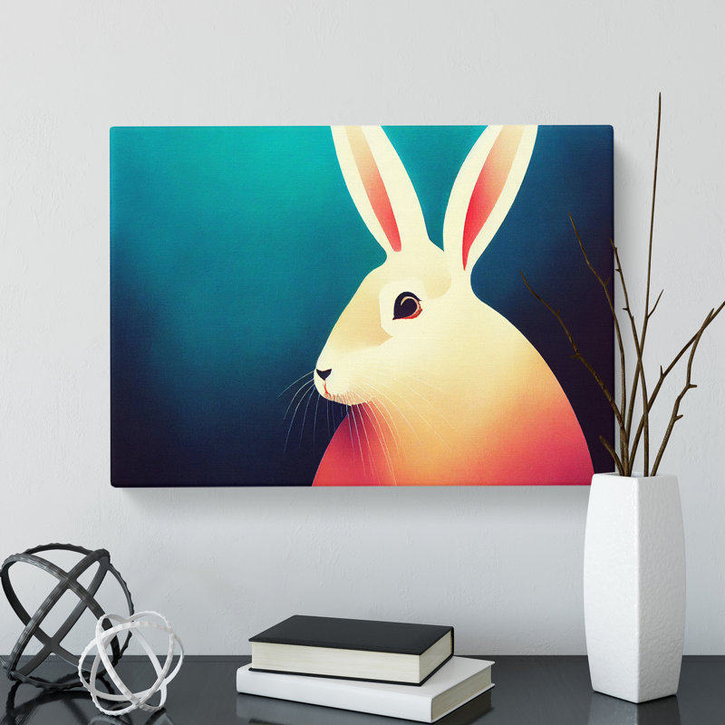Rabbit Modern - Wrapped Canvas