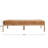 Roark Mango Wood and Leather Cushion Day Bed Bench