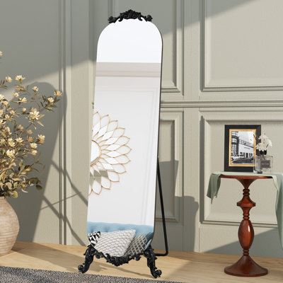 Frameless Full-length Mirror with Carved Decoration