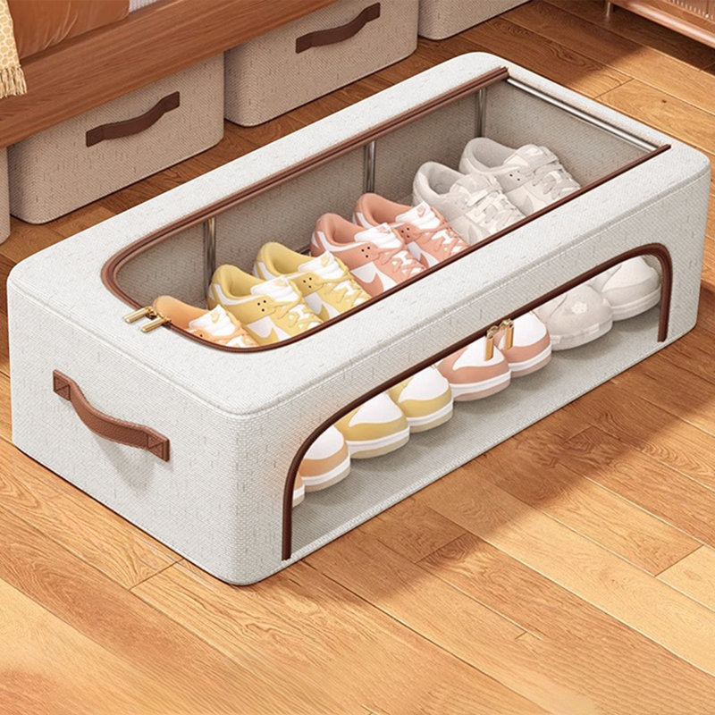 Boîte à chaussures pour chaussures avec ouverture latérale et rangement pour chaussures pliable transparent
