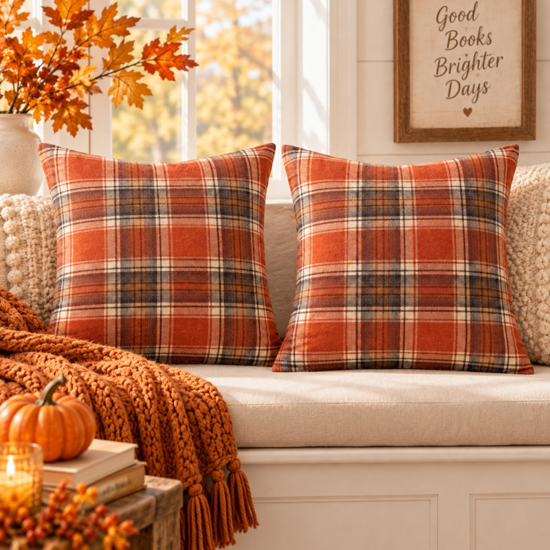 Plaid Pillow Cover