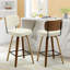 Swivel Bar Stools & Counter Stools Walnut Bentwood & Faux Leather-1498450226-1487600009