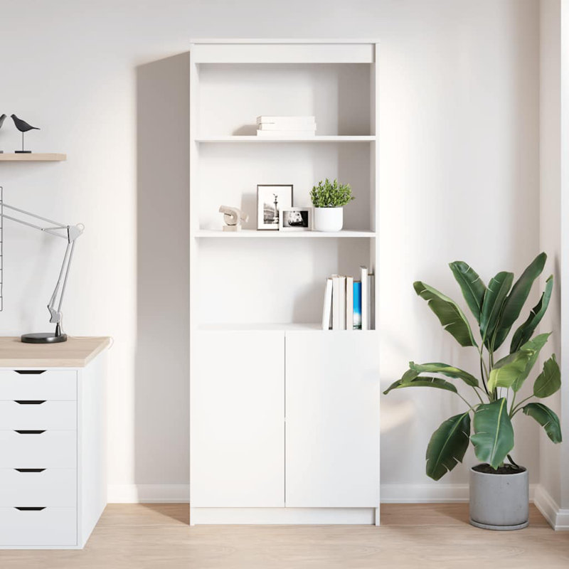 Highboard 70X35x180 Cm Engineered Wood, White