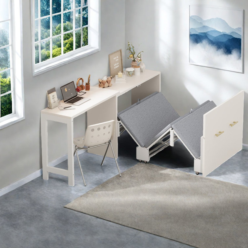 Multifunctional Murphy Beds With Adjustable Desk In Contemporary Mdf For Small Spaces