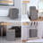Laundry Hamper with Lid-Large Laundry Basket with Bamboo Handles, Grey Hampers for Laundry, Dirty Clothes Hamper