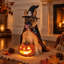 Statue lumineuse de chien pour Halloween, décoration citrouille sorcière en résine durable avec piles, 4 modèles