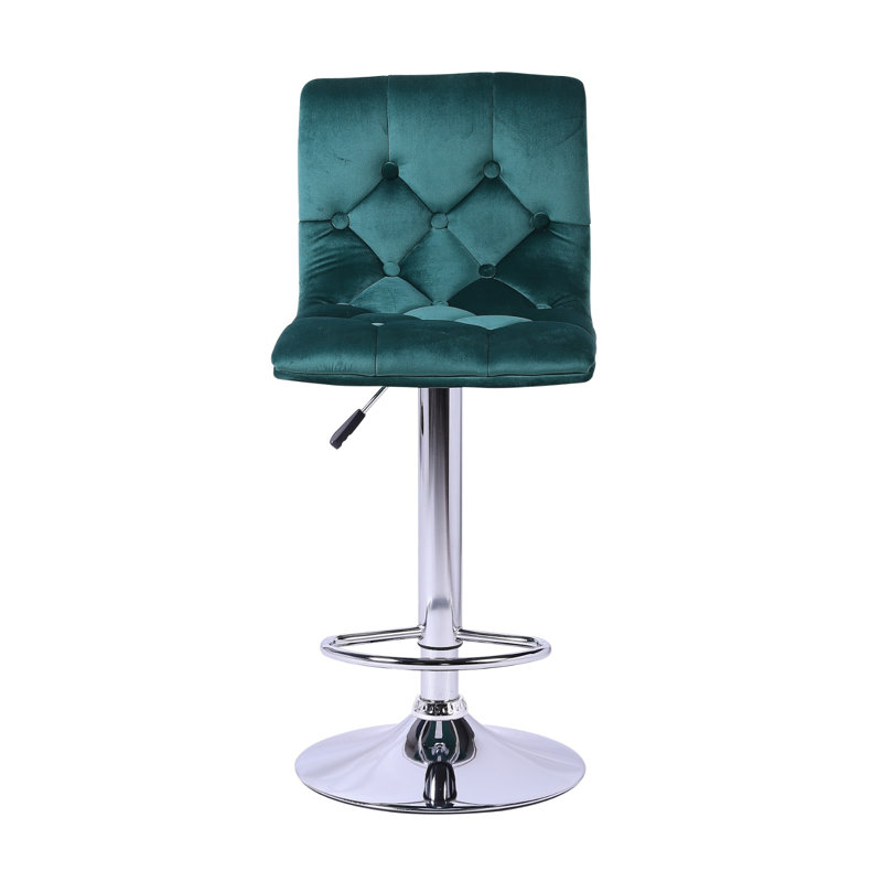 Tabouret de bar à hauteur ajustable Jazyra, Vert