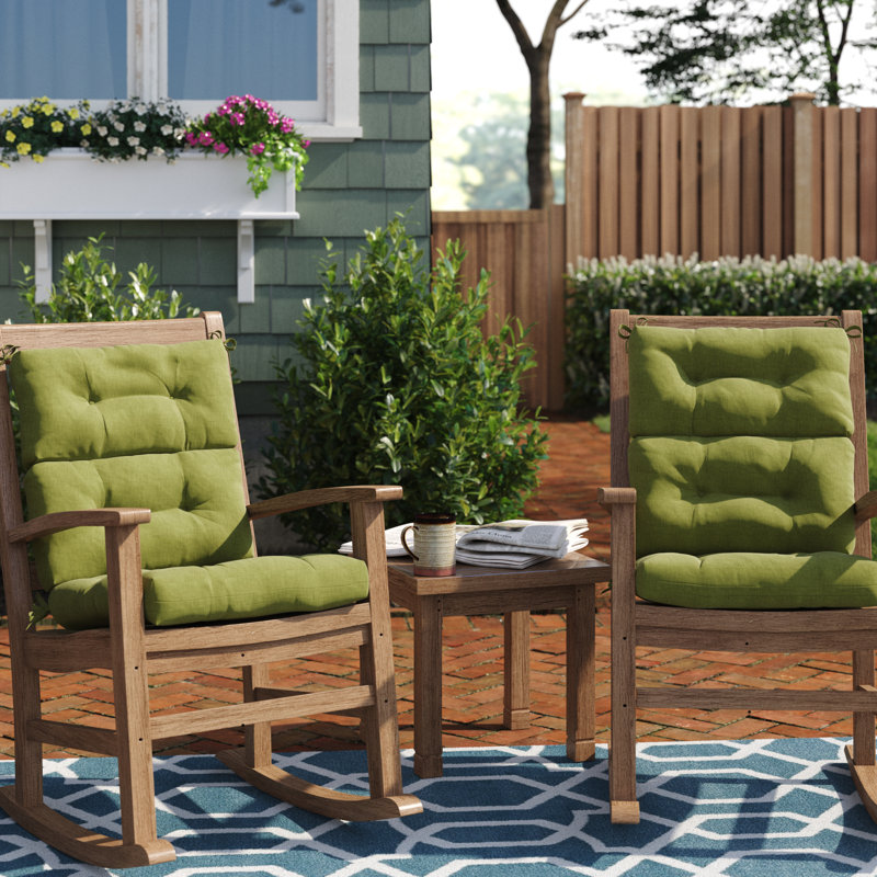 Lester Outdoor High Back Chair Cushion, Hunter Green, 2