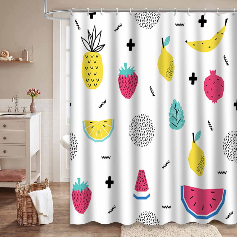 Rideau de douche imperméable à l'eau avec 12 crochets, L 72 po x l 72 po
