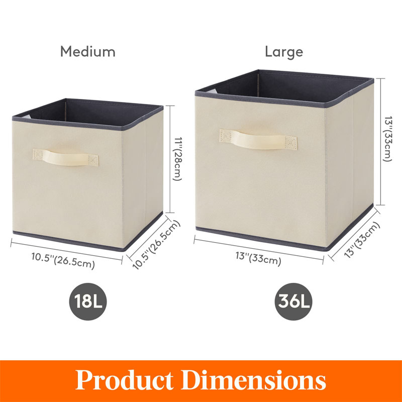 Rebrilliant Fabric Bin, Beige