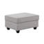 Canapé modulaire et repose-pieds modulaire en lin gris clair 8 pièces Leo-2056862033