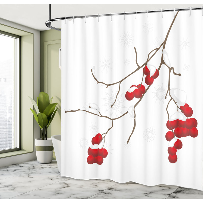 Ensemble de rideau de douche et crochets rowan, H 69 po x l 105 po