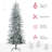 7.5Ft Tall Prelit Artificial Christmas Tree With Snow Flocked Branches And Warm Yellow Clear Lights, Auto Open Design, Extra Bulb Included