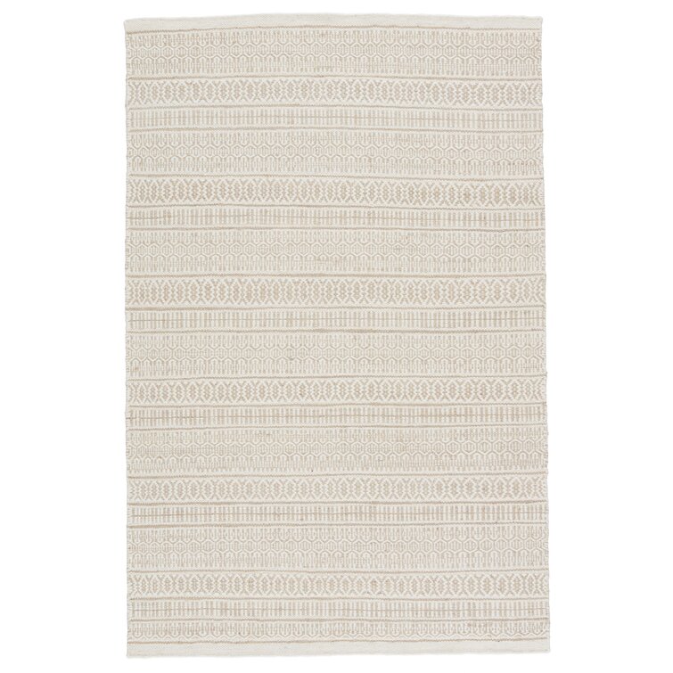 Birch Lane™ Harmond Handmade Flatweave Angora/Antique White/Biscotti Rug