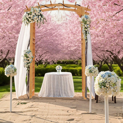 Treillis en bois de style pergola de jardin pour l'extérieur en bois