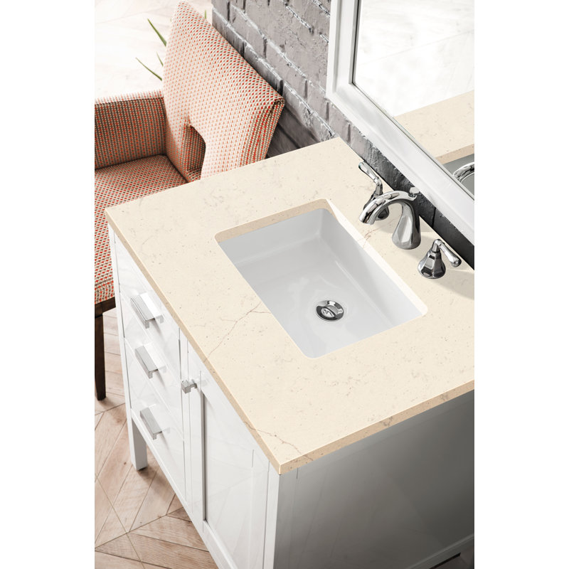 Addison 30'' W Vanity, Charcoal Soapstone, Glossy White, 8" Widespread