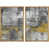 Toile avec cadre flottant brun