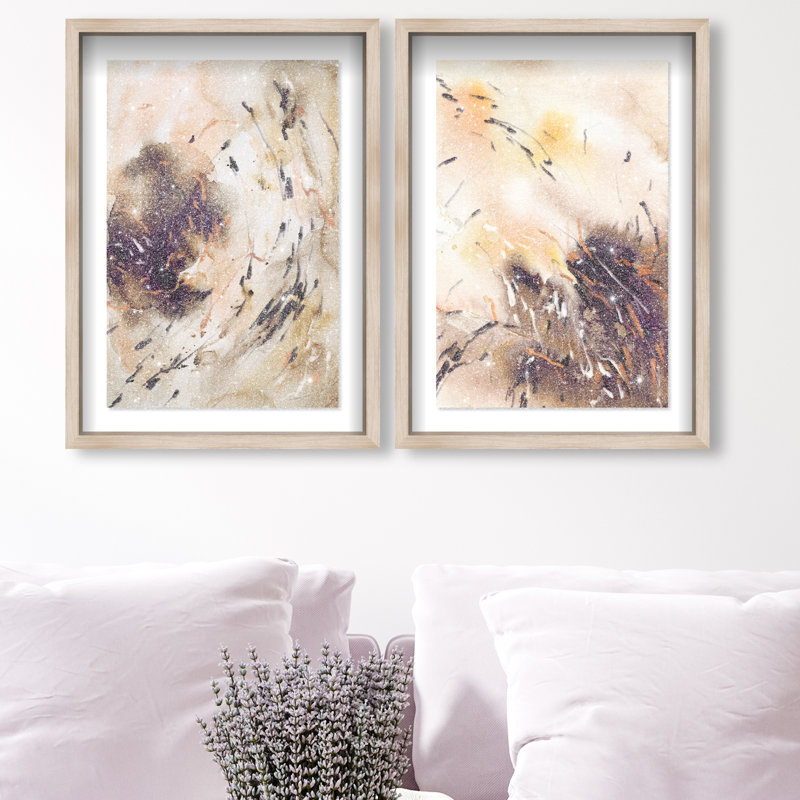Floating Autumn Set Set by Oliver Gal, 74"H x 50"W, Natural Oak Shadowbox
