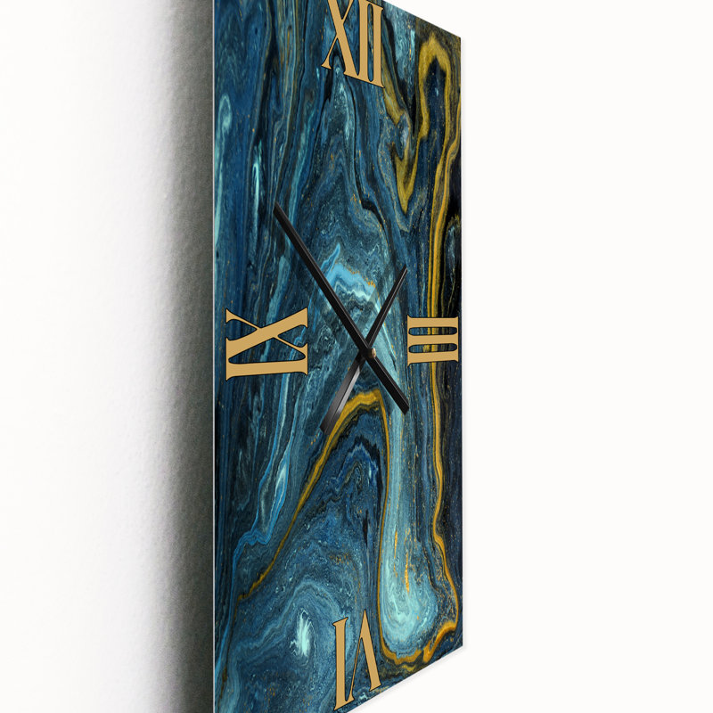 Agathe Ripple Golden Rivers - Horloge murale moderne, Petit