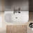59'' Freestanding Soaking Acrylic Bathtub With Faucet And Hand Shower , All-in-One Design for Effortless Installation