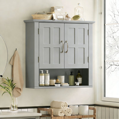 Bathroom Wall Storage Cabinet, Multi -Functional Wall Mounted Cabinet With Adjustable Shelves, Medicine Cabinet For Laundry Room & Kitchen & Living Room