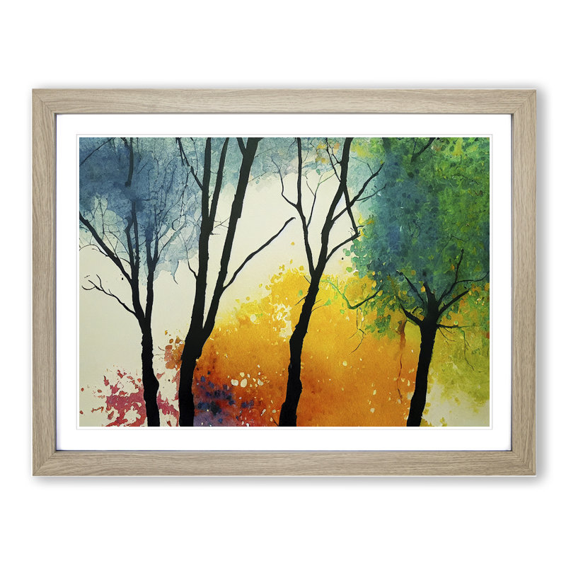 Glorious Trees Abstract 1 Piece Single Picture Frame Wall Art
