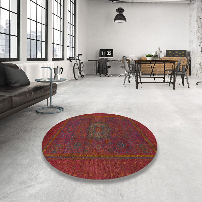 Abstract Indoor Rug, Round 7'
