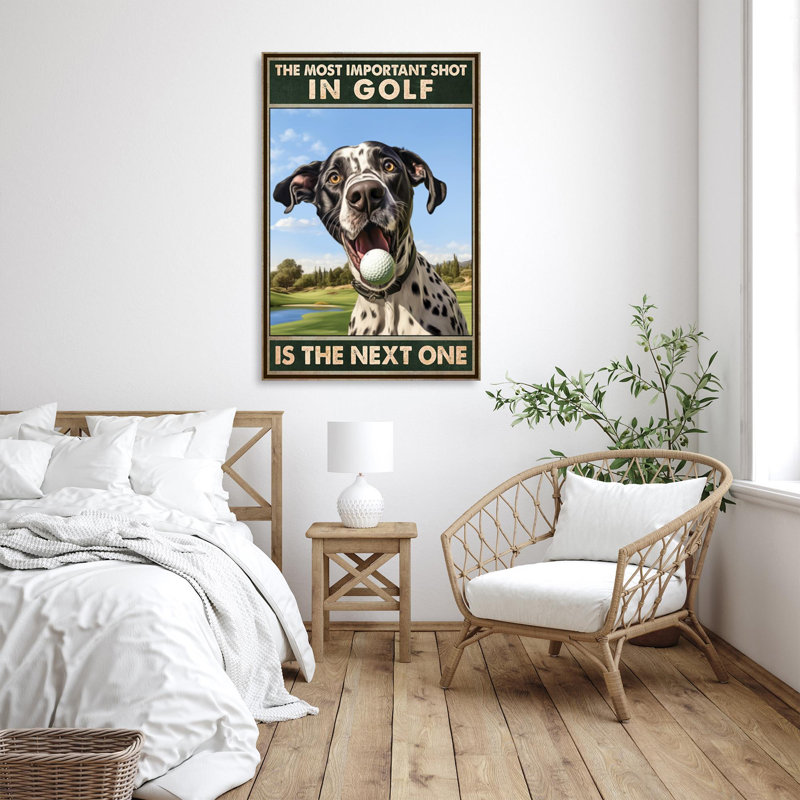 " The Most Important Shot In Golf - 1 Piece Rectangle Graphic Art Print On Wrapped Canvas ", L 16 po x H 20 po