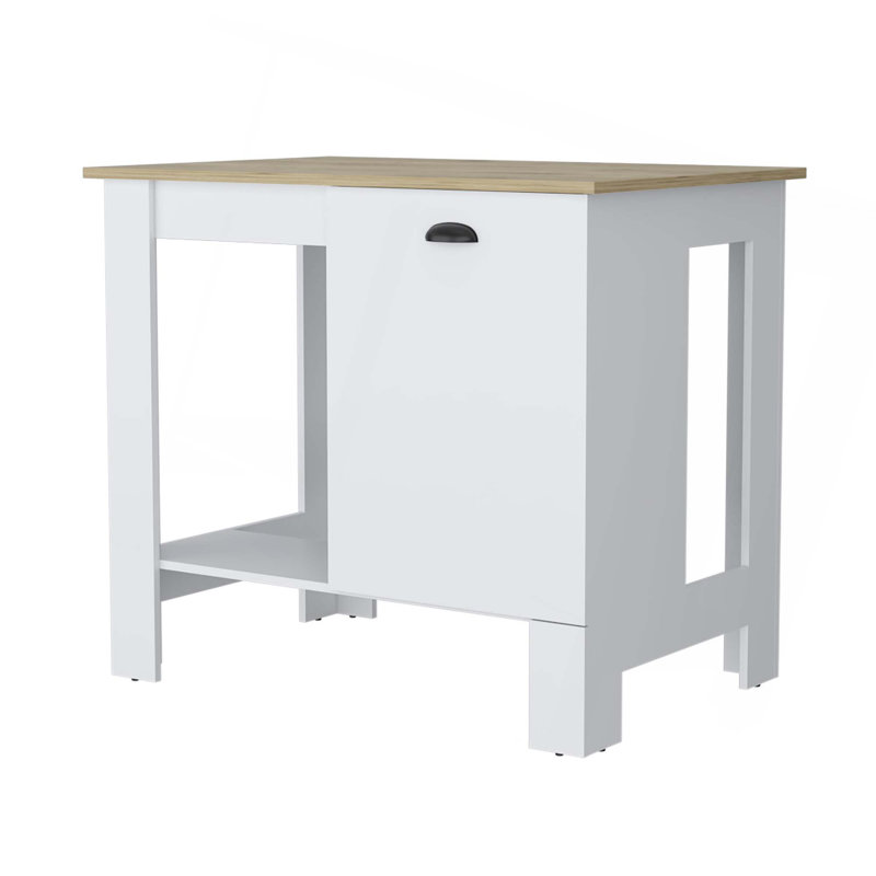 Lander Kitchen Island With Single Door And Lower Open Shelf
