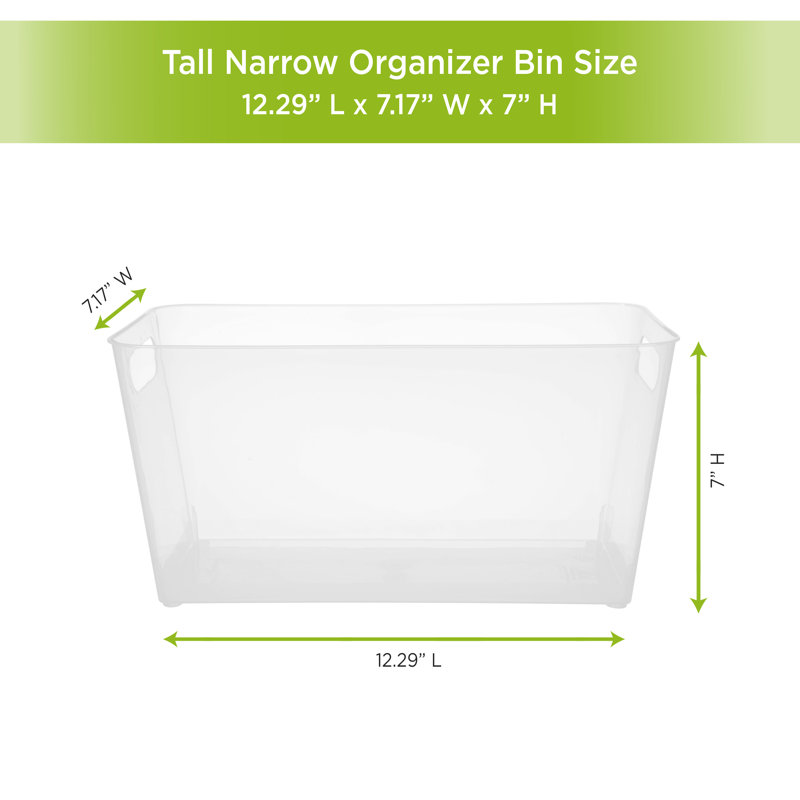 Organizer Bin with Handles, Clear