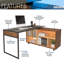 Bureau en coin en L avec plusieurs rangements