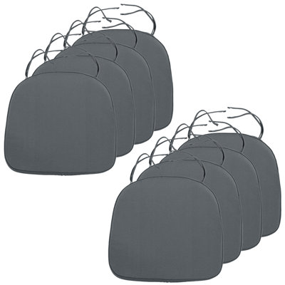 Coussin de chaise de salle à manger avec coussins de siège ergonomiques en mousse à mémoire de forme en polyester avec attaches