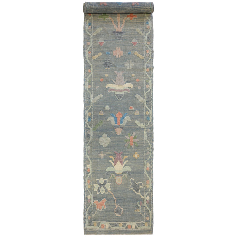 Oushak Rugs One-of-a-Kind Runner 3'2" X 15'8" Flatweave Area Rug