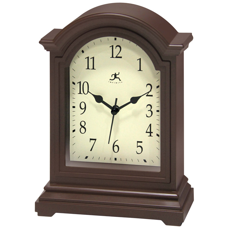 Antique Grandfather Tabletop Clock, Brown