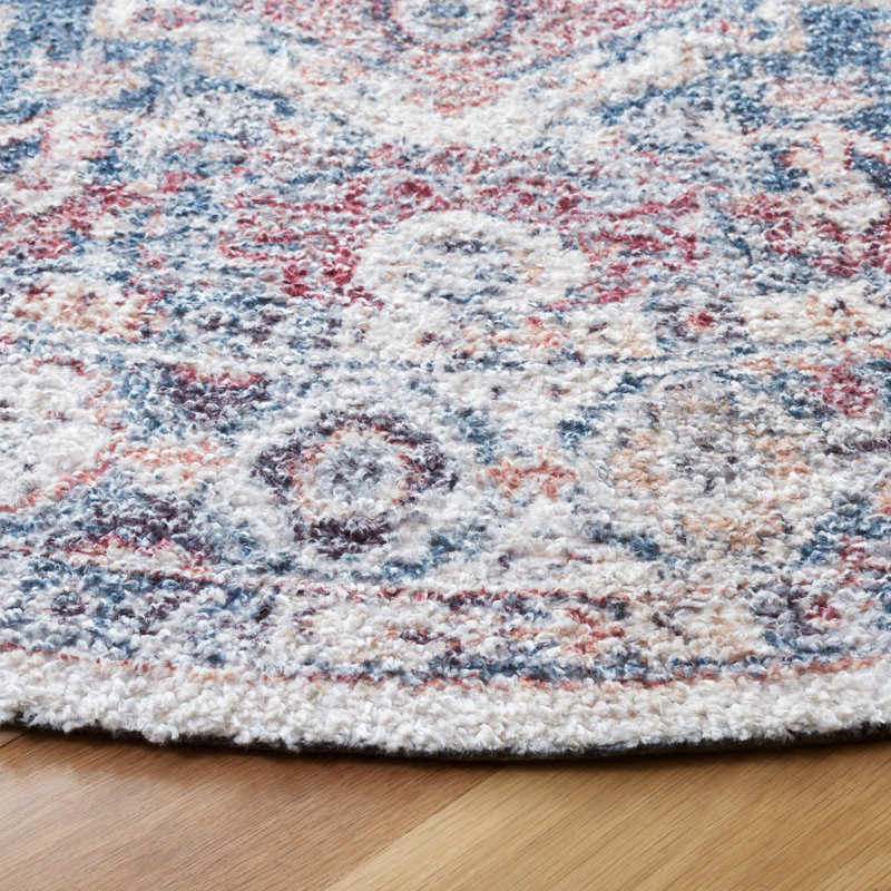 Classic Vintage Hand Tufted Performance Oriental Rug, Square 6'