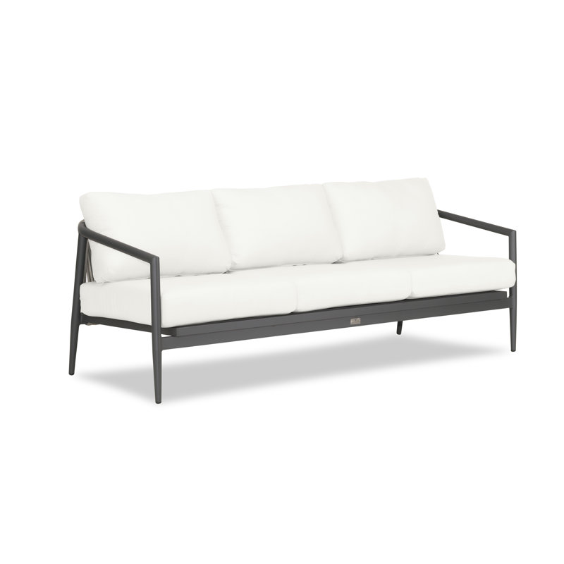 Outdoor 3 - Seat Patio Sofa, Canvas Natural Sunbrella® Canvas, Slate