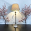 Hand-Finished Pamphile Wooden Table Lamp with Fabric Shade, Country Style Design, Perfect for Bedroom, Side Table Décor
