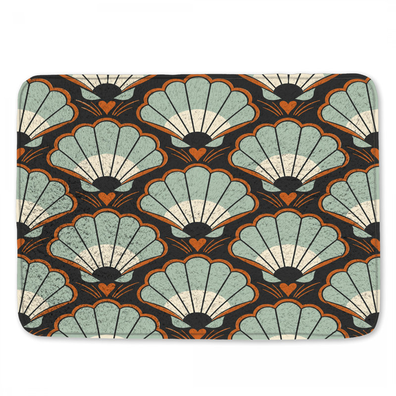 Tapis de bain Art Deco Shells, 24in W x 17in L