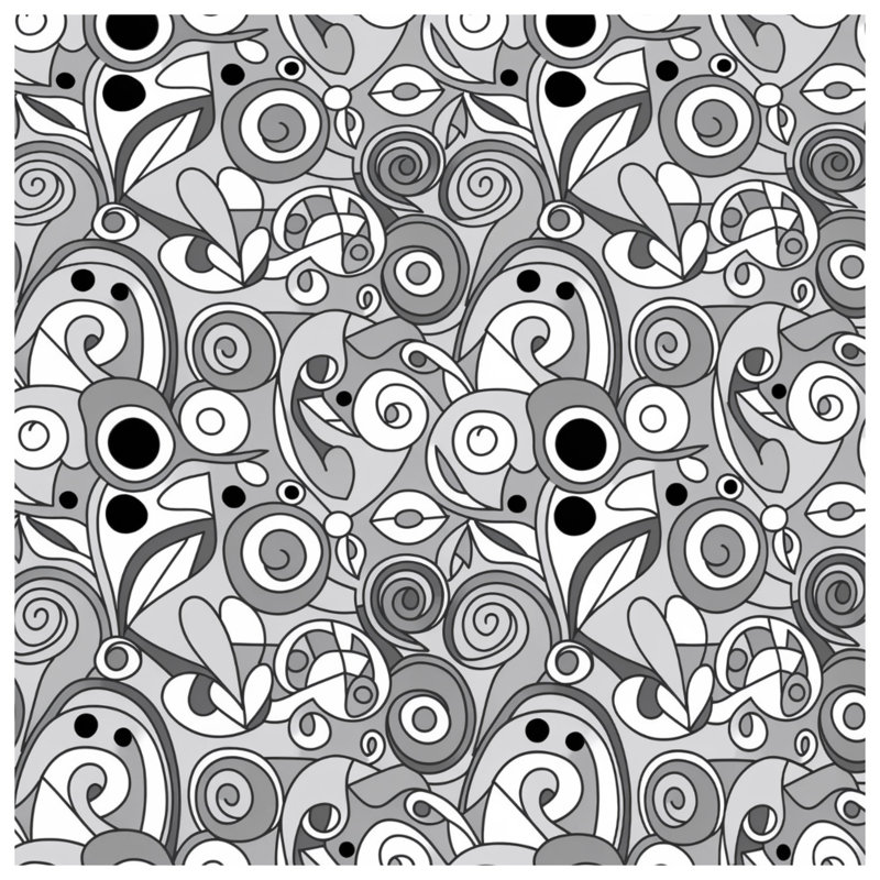Monochrome Swirl Patterns Double Sided Throw Pillows, 20 x 20 inches