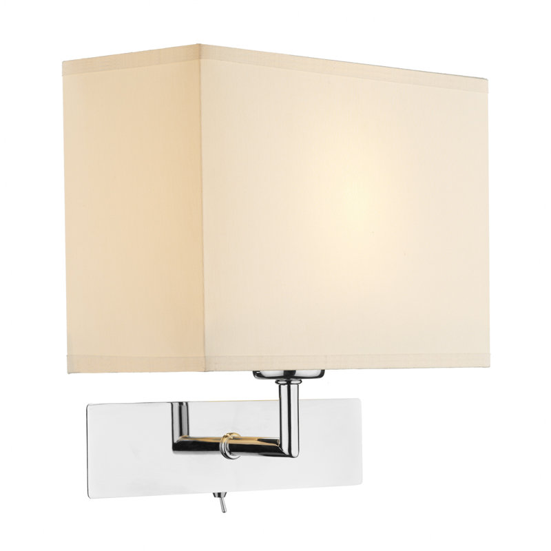 Staunton 17cm H Fabric Rectangle Wall Sconce Shade ( Screw On ) in Cream